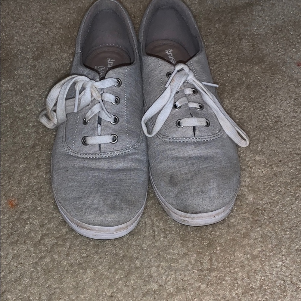 Grey slip-on shoes